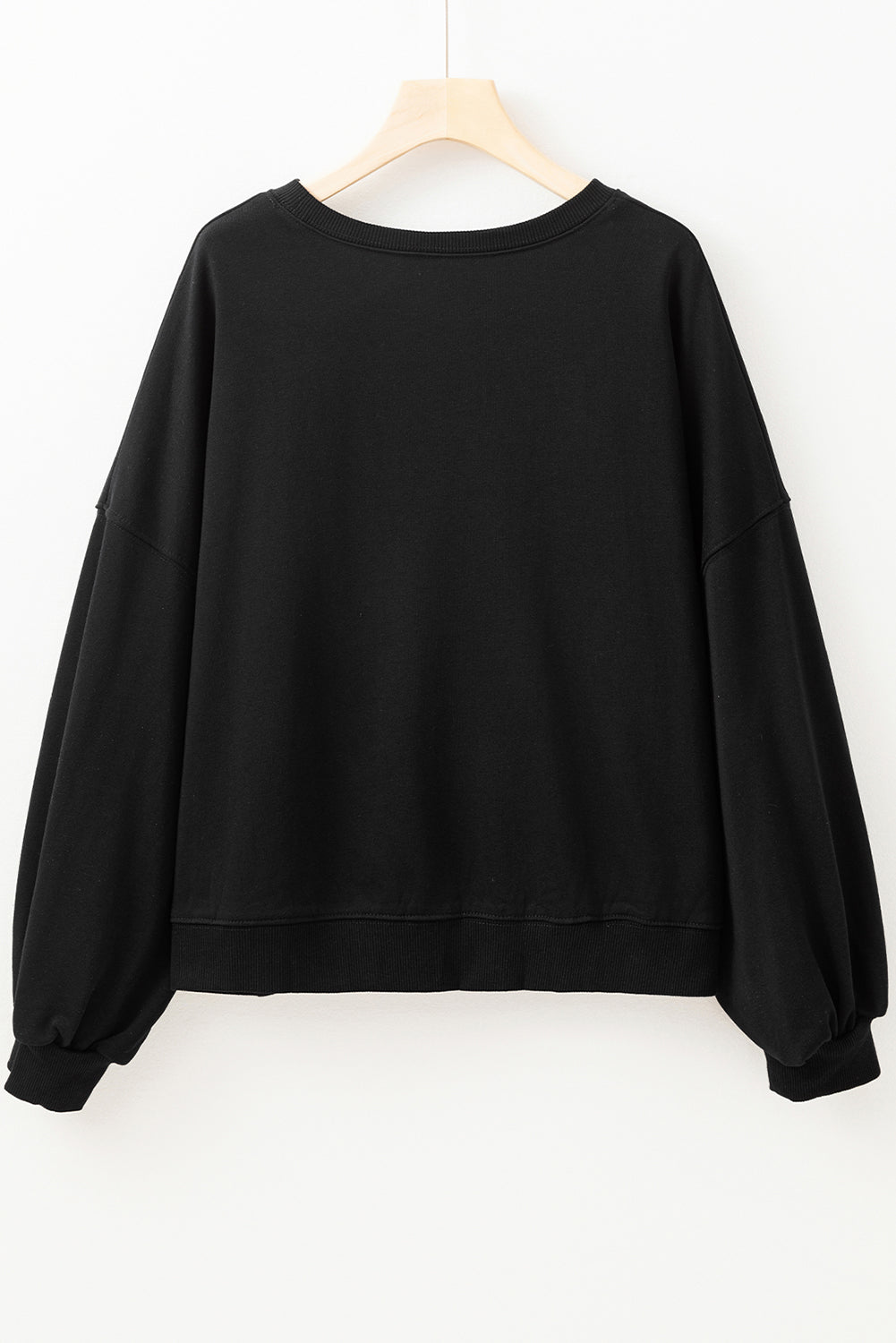 TOUCH DOWN Football Graphic Pullover Sweatshirt - Black Daisie Boutique
