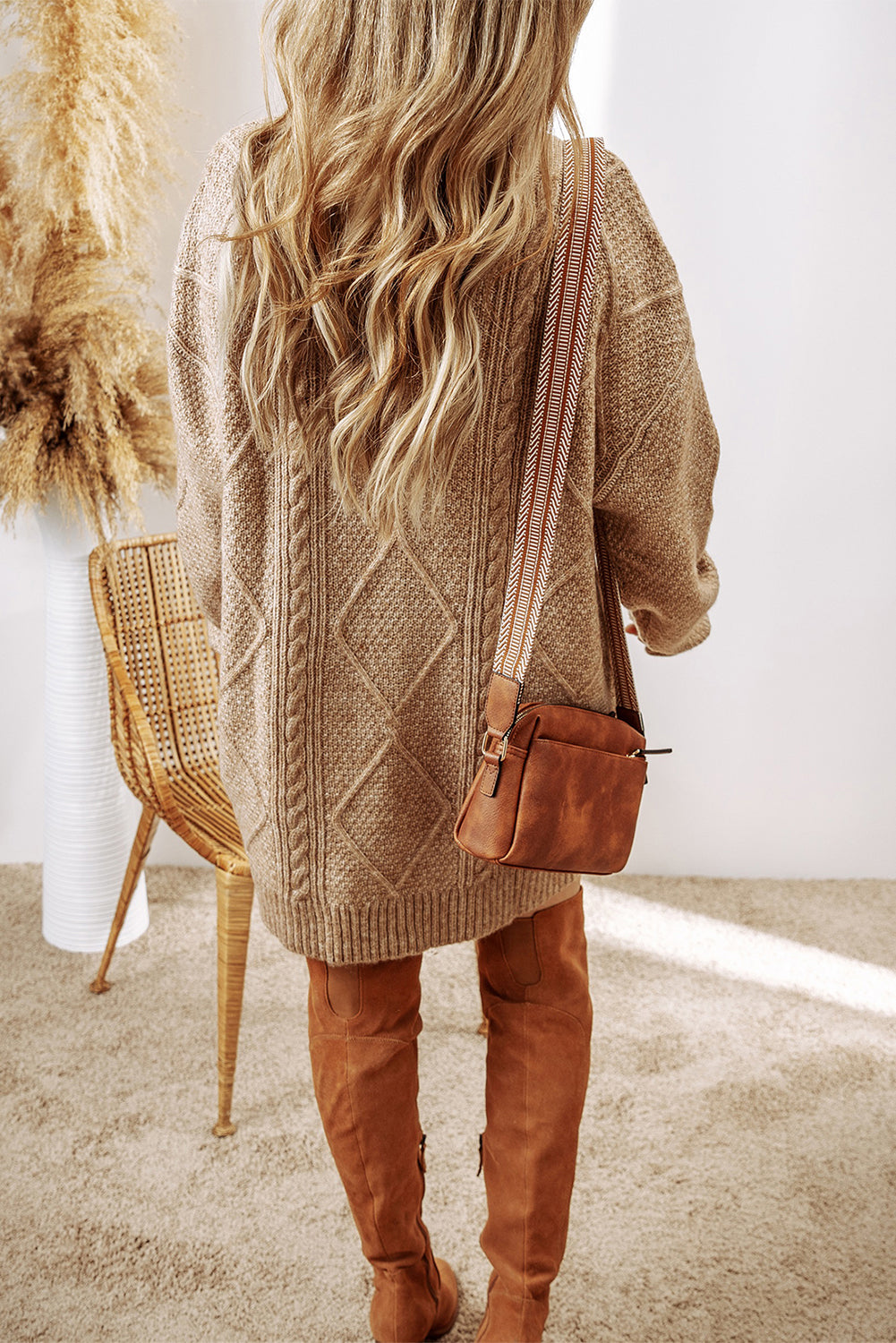 Cable Knit Sweater Dress Daisie Boutique