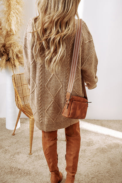 Cable Knit Sweater Dress Daisie Boutique