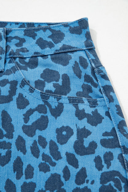 Leopard Denim Midi Skirt Dear-Lover Dropshipping