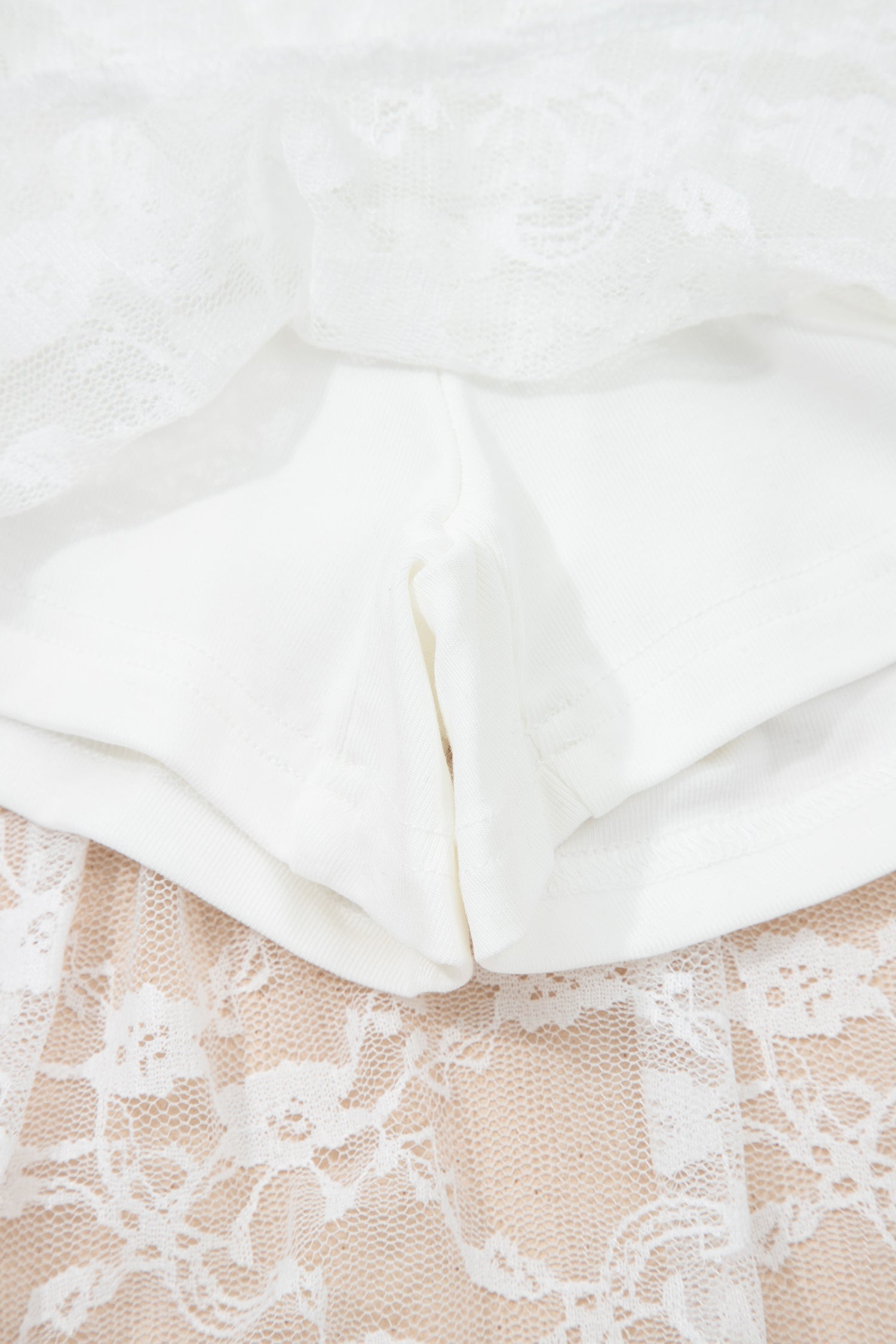 White Sheer Lace Frilly Ruffles High Low Skirt Dear-Lover Dropshipping