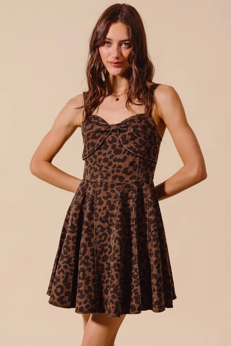 SO ME Mineral Washed Leopard Flare Cami Dress My Pampered Life Seattle