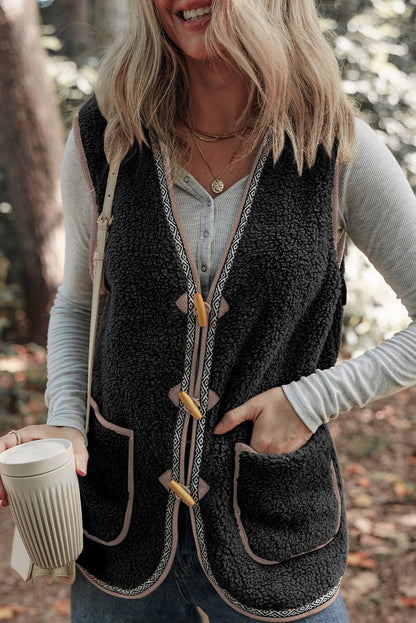 Sherpa Pocket Button Vest Dear-Lover Dropshipping