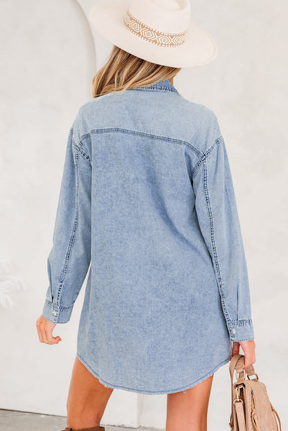 Cutie Denim Flair Shirt Dress Dear-Lover Dropshipping