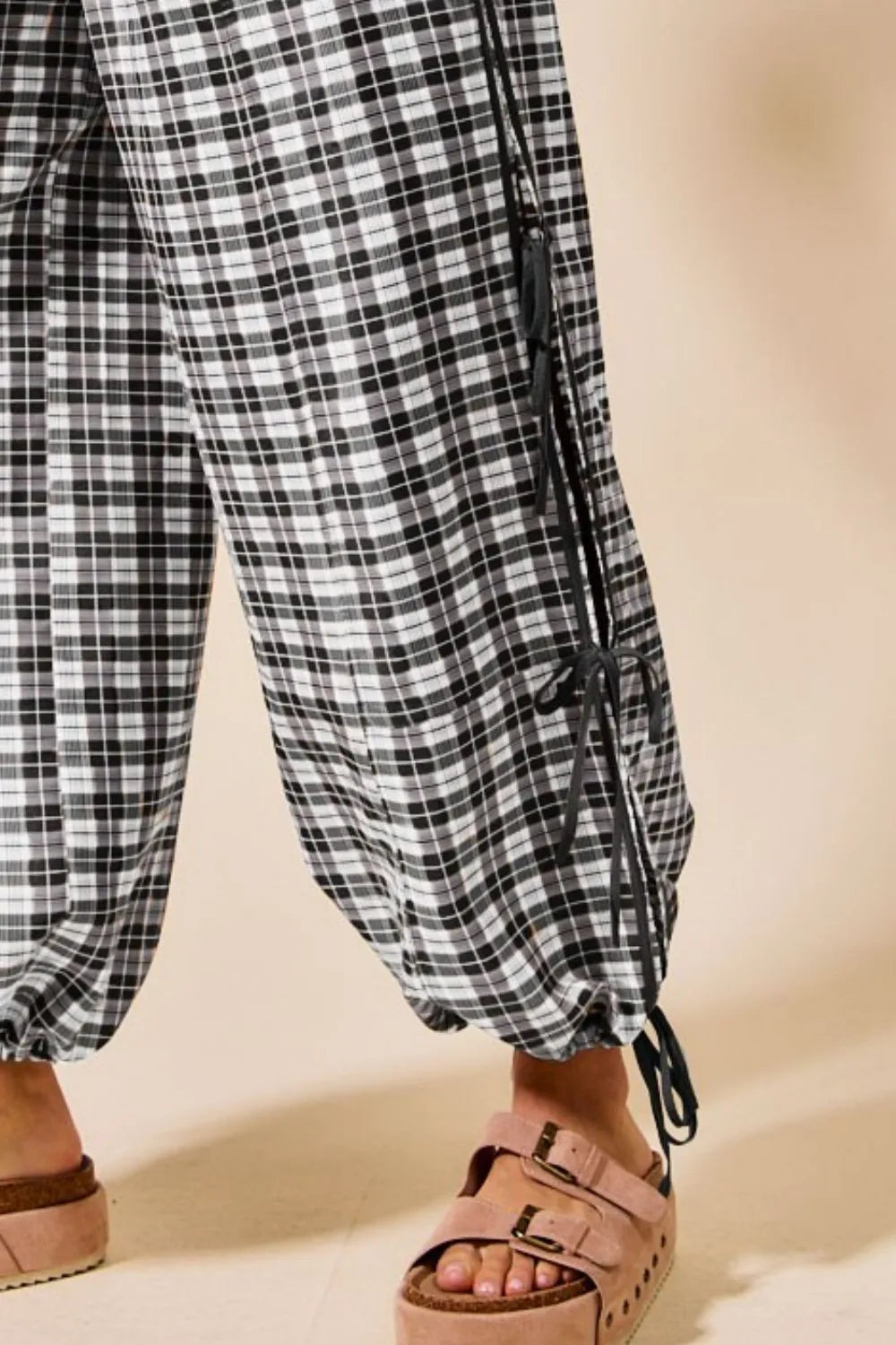 SO ME Plaid Elastic Waist Balloon Pants My Pampered Life Seattle