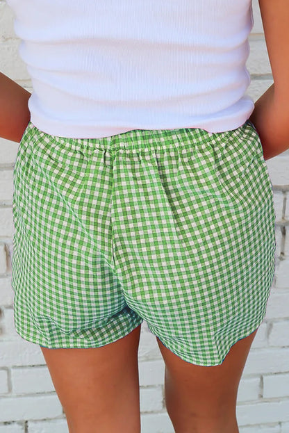 Gingham High Waist Shorts Dear-Lover Dropshipping