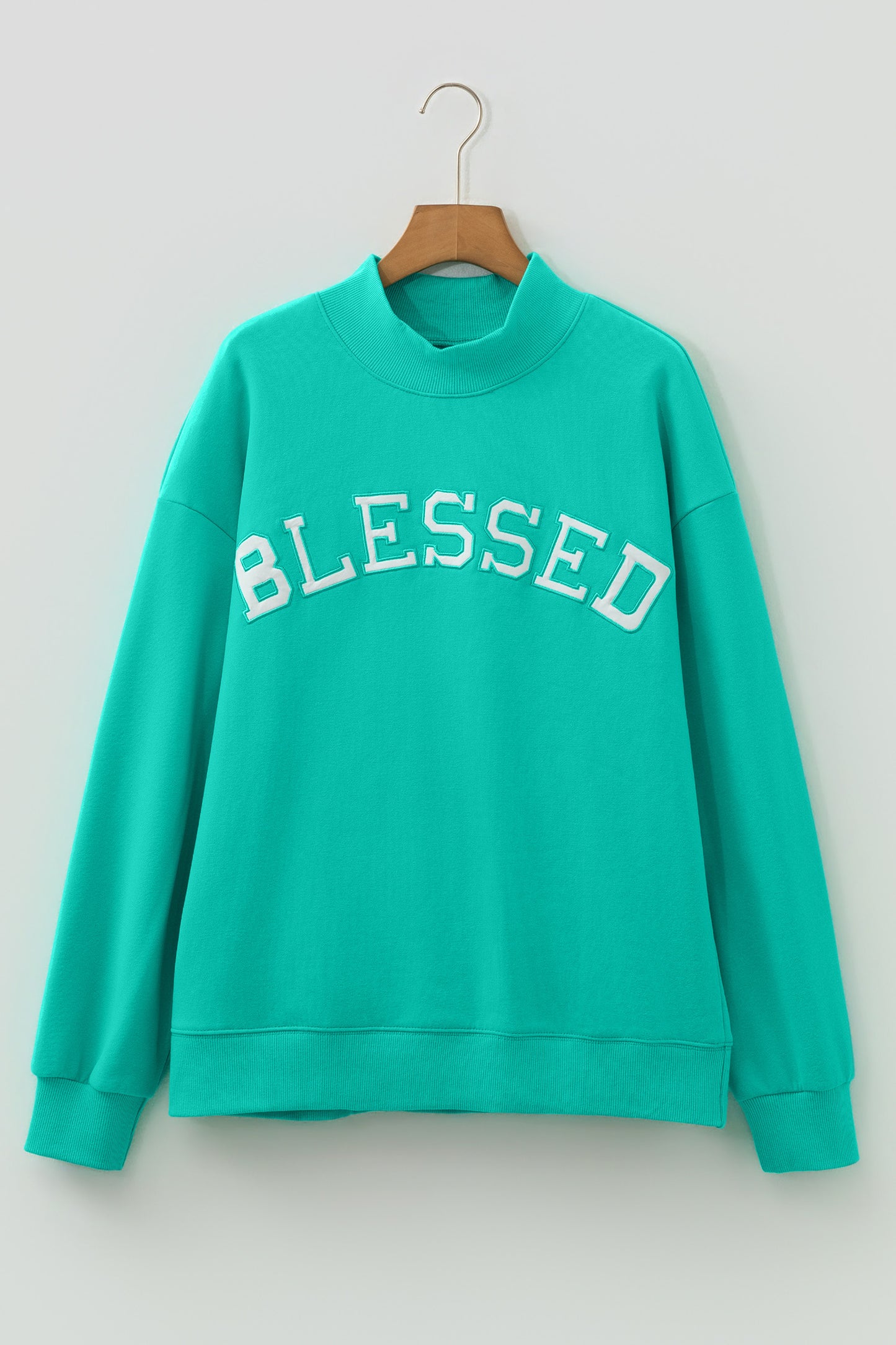 Oversize Blessed Embroidered Sweatshirt