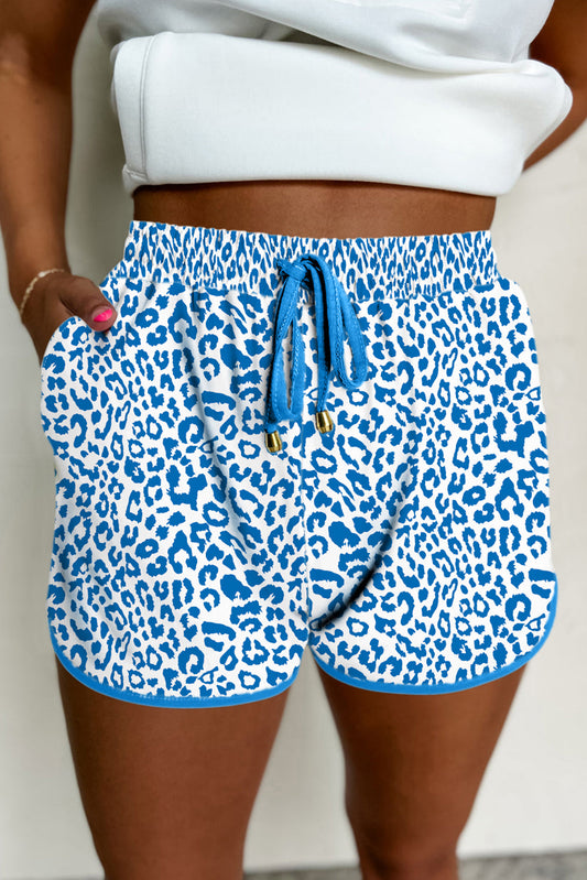Leopard Elastic Waistband Lace up Casual Shorts Dear-Lover Dropshipping