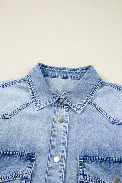 Cutie Denim Flair Shirt Dress Dear-Lover Dropshipping