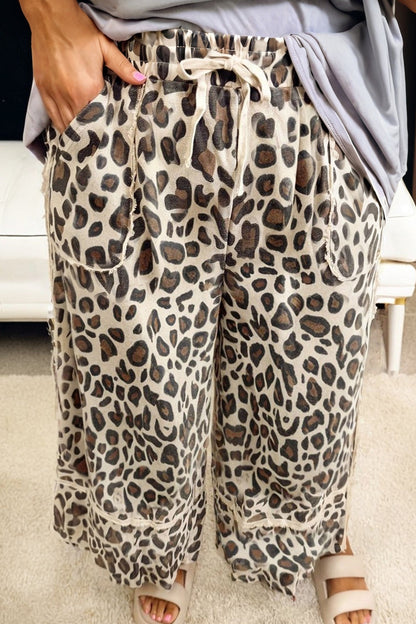 Drawstring Leopard Pants - Plus Size Dear-Lover Dropshipping