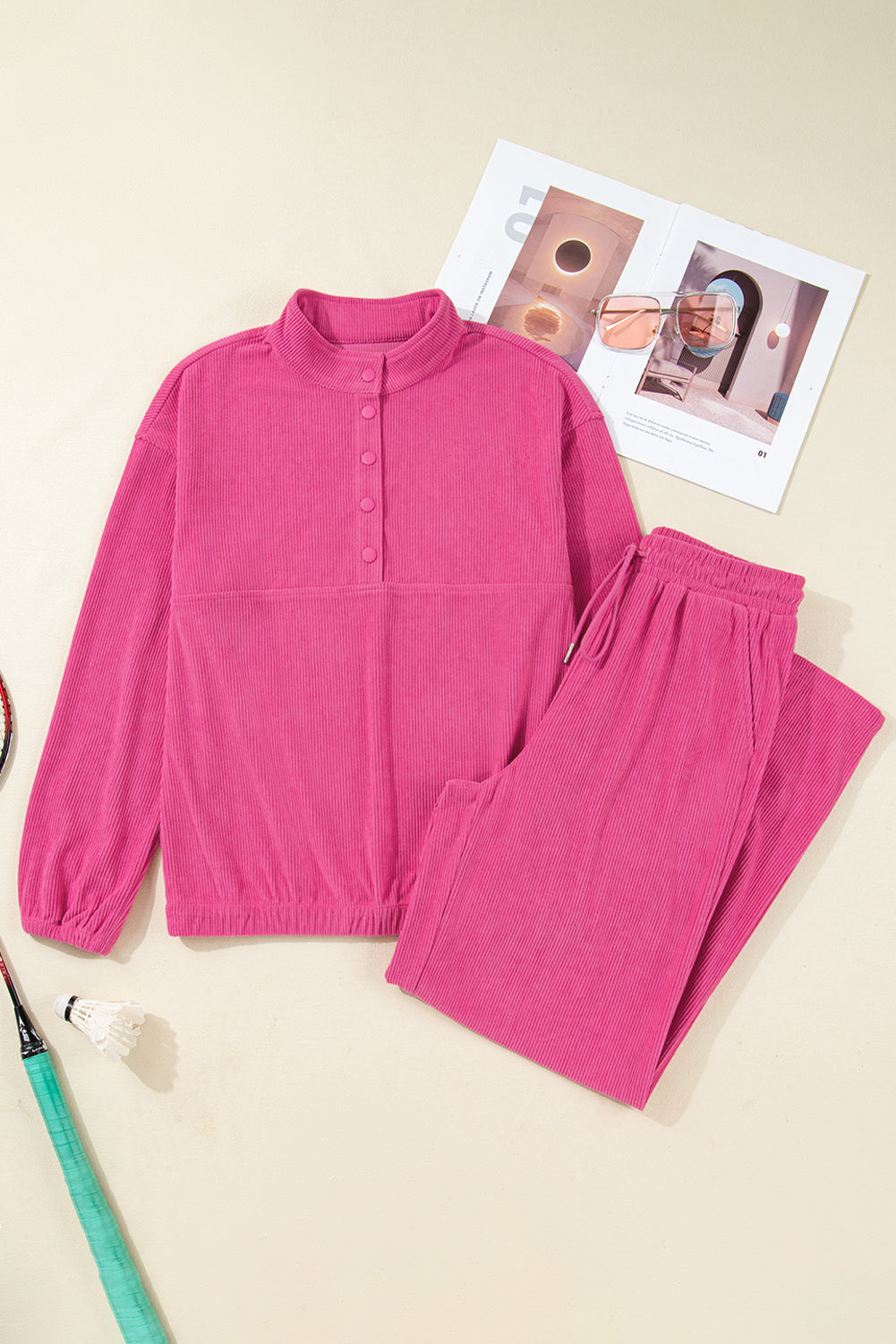 Half Button Pullover Corduroy Set Dear-Lover Dropshipping