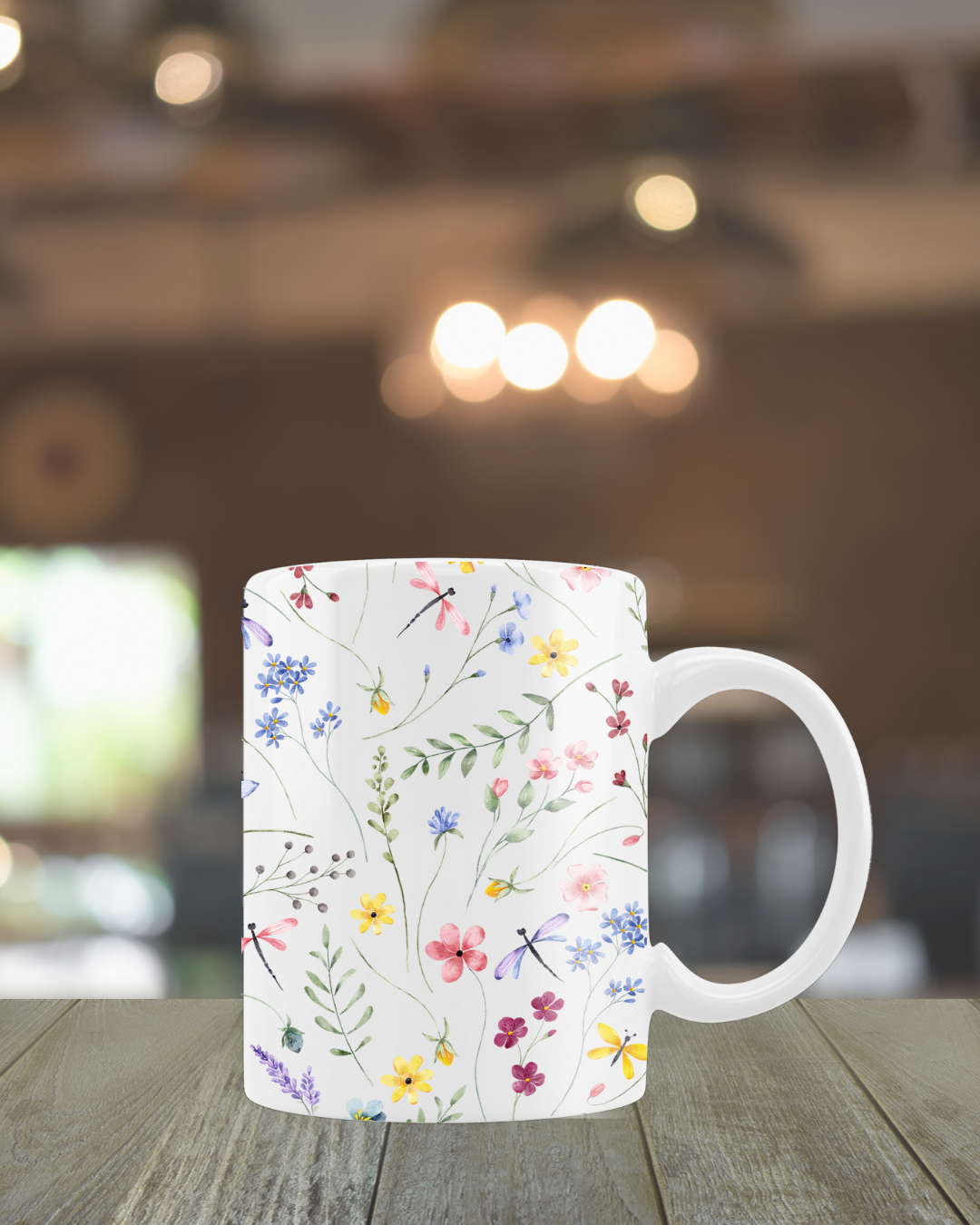 Dainty Floral 11 Oz. Ceramic Mug Daisie