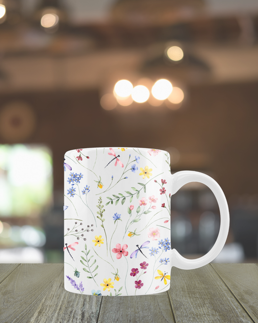 Dainty Floral 11 Oz. Ceramic Mug Daisie