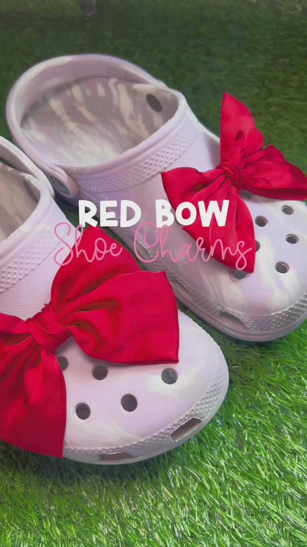 Giant Coquette Bow - Shoe or Beach Bag Charm Set