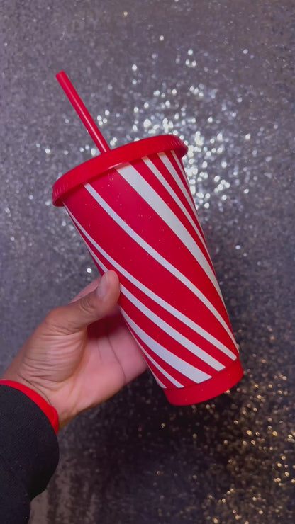 Holiday Candy Cane - 24 Ounce Cold Cup