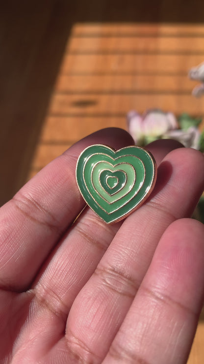 Rainbow Gradient Heart Enamel Pin