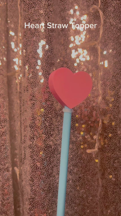 Cutie Heart Shaped Straw Topper