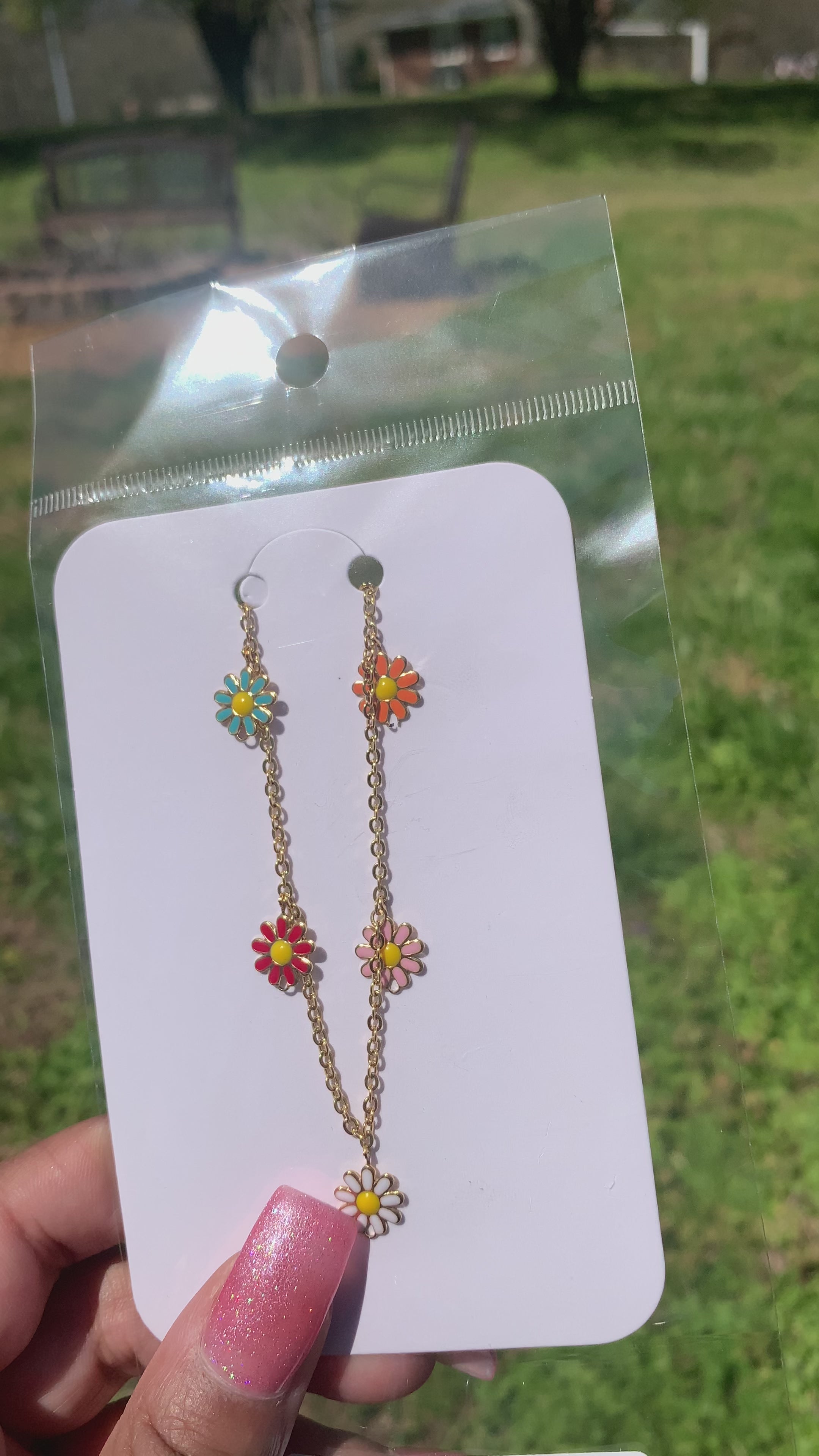 Flower Power Multicolor Anklet
