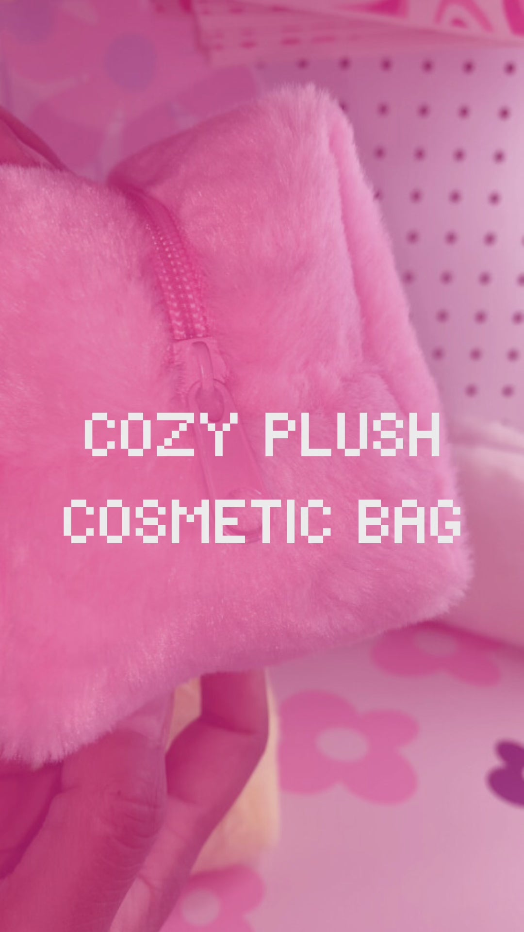 Cozy Plush Cosmetic Bag