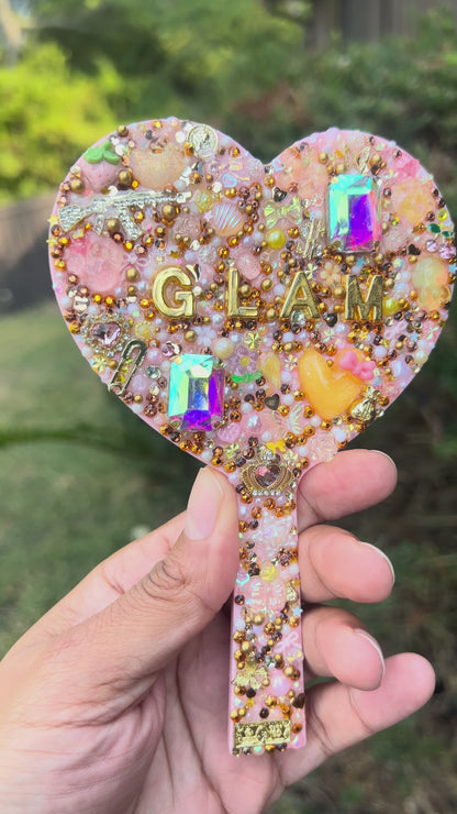 Junk Charm Mirror — Handmade Heart Shaped Handheld Mirror | Daisie Exclusives