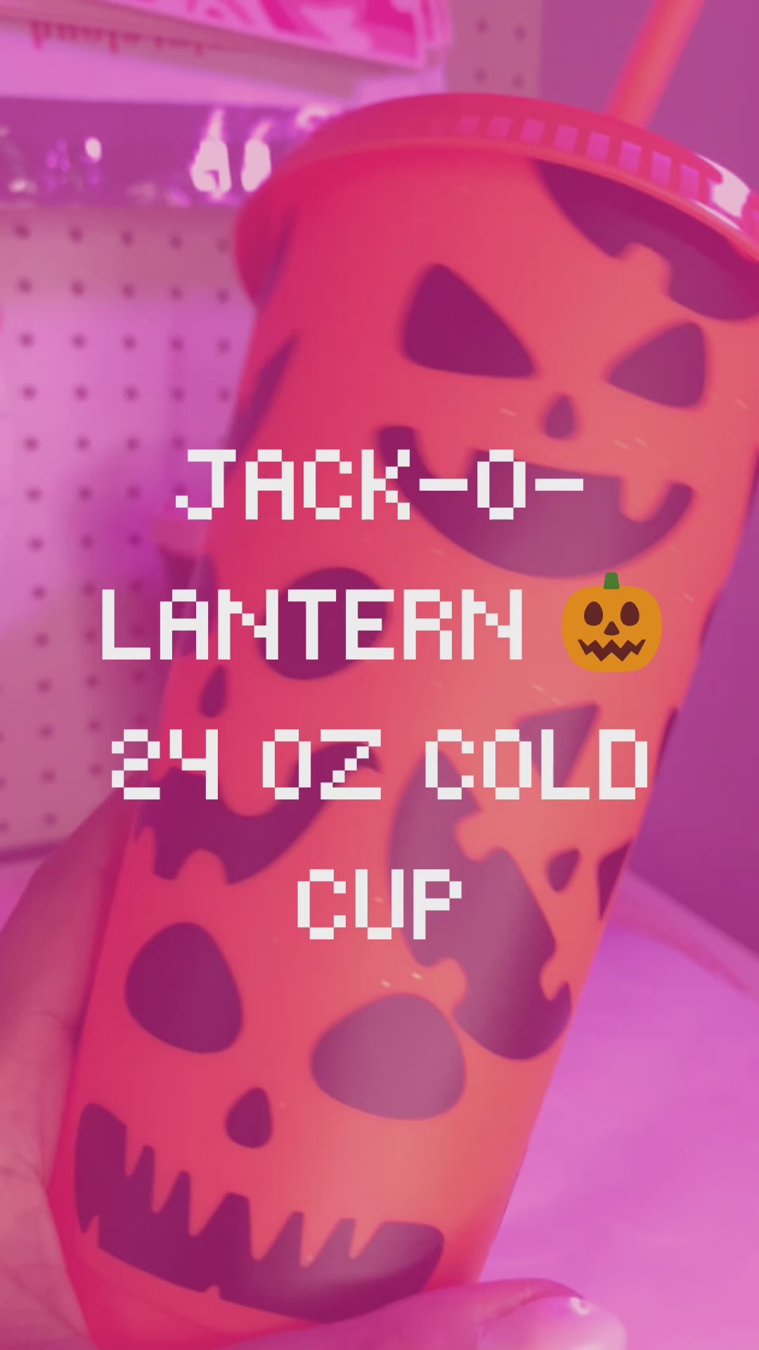 Jack-o-lantern Pumpkin 24 Oz. Cold Cup