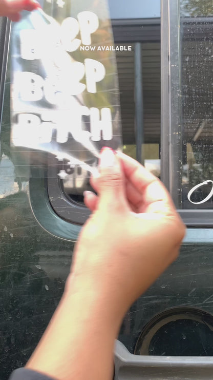 Beep Beep Car Window Sticker