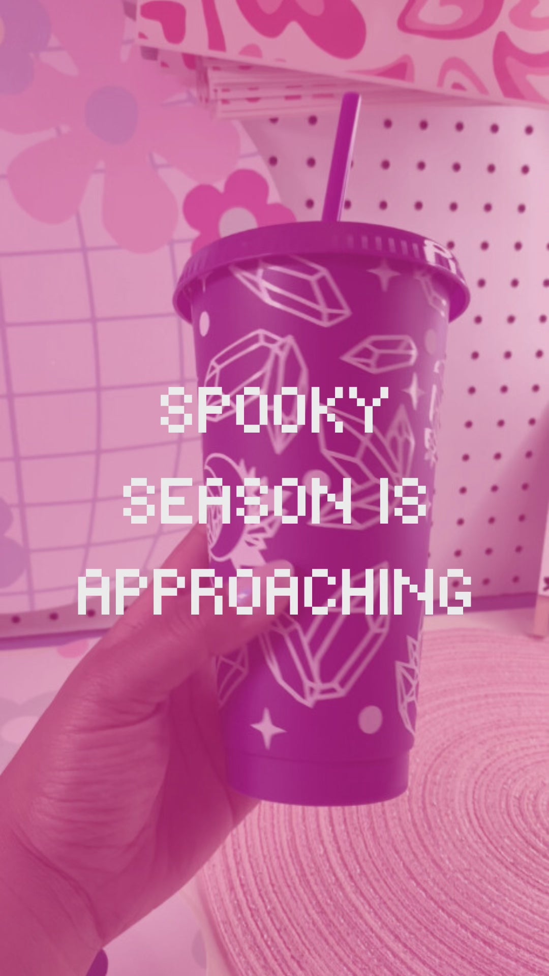 Crystal Moon - 24 Ounce Crystal Design Cold Cup