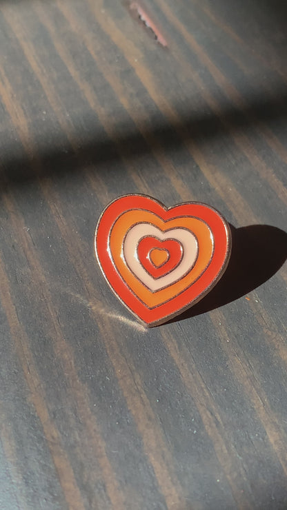 Rainbow Gradient Heart Enamel Pin