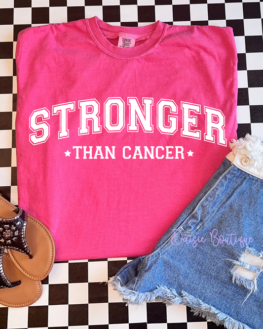 Stronger than Cancer Tee - Pink Daisie Boutique