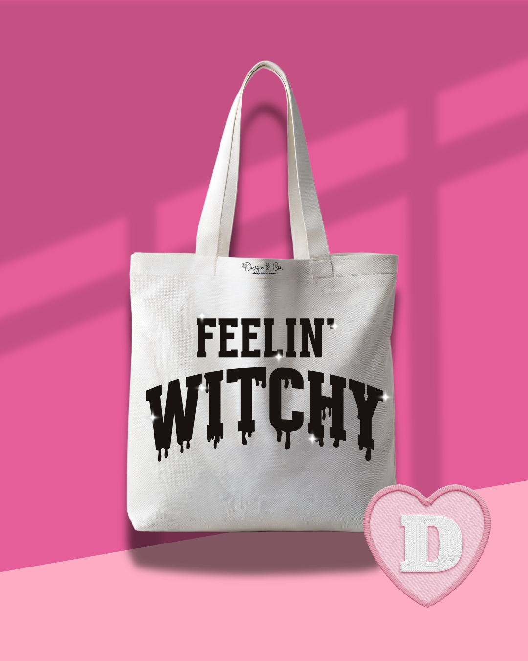Feelin' Witchy Glitter Canvas Tote bag